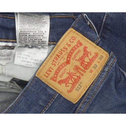 Levi's 512 Men Blue Tapered Slim Stretch Jeans W32 L31