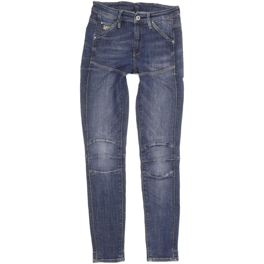 G-Star 5620 Ultra High Women Blue Skinny Slim Stretch Jeans W27 L30