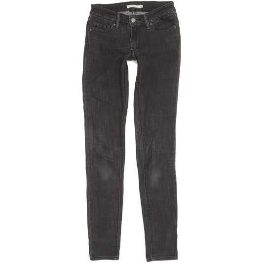 Levi's 711 Women Charcoal Skinny Slim Stretch Jeans W26 L32