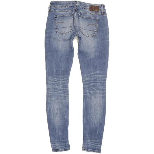 G-Star 3301 Deconst Women Blue Skinny Slim Stretch Jeans W27 L29