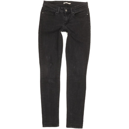 Levi's 711 Women Black Skinny Slim Stretch Jeans W28 L31