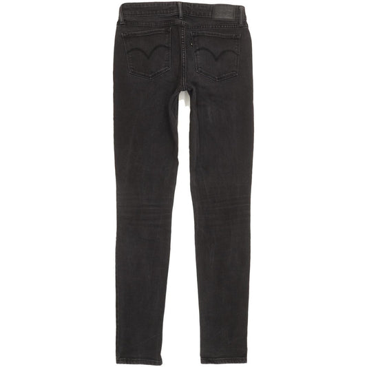 Levi's 711 Women Black Skinny Slim Stretch Jeans W28 L31