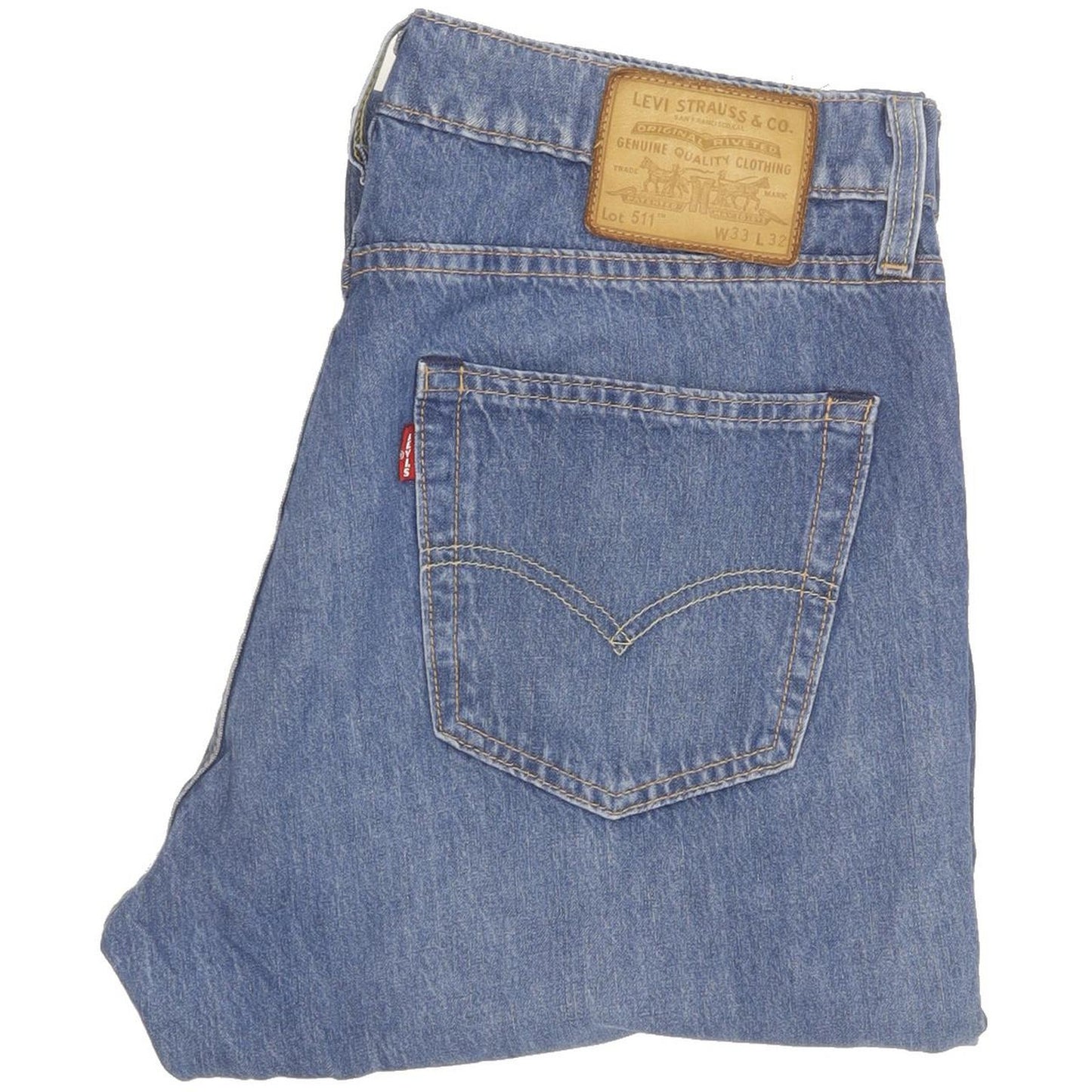 Levi's 511 Men Blue Straight Slim Stretch Jeans W33 L31