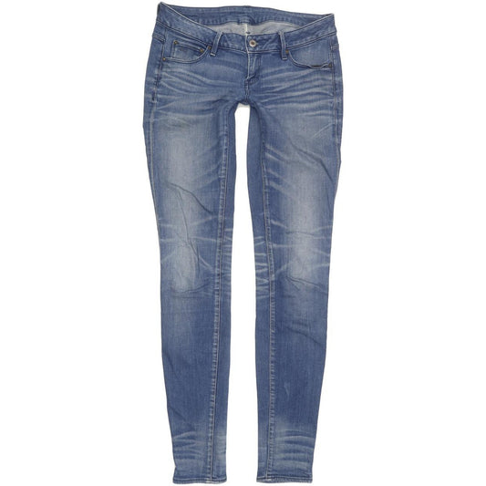 G-Star 3301 Low Women Blue Skinny Slim Stretch Jeans W30 L35
