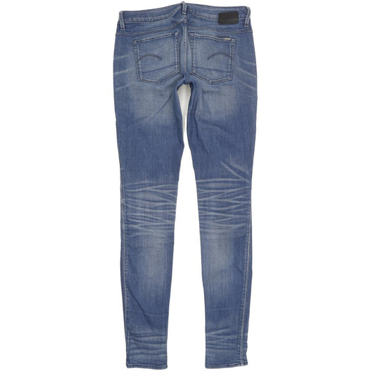G-Star 3301 Low Women Blue Skinny Slim Stretch Jeans W30 L35