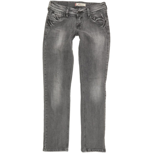 Levi's 571 Women Grey Straight Slim Stretch Jeans W28 L29
