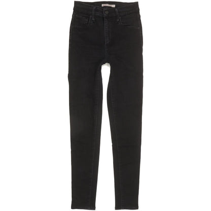 Levi's Mile Black Skinny Slim Stretch Jeans High Waisted W26 L28