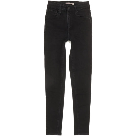 Levi's Mile Black Skinny Slim Stretch Jeans High Waisted W26 L28