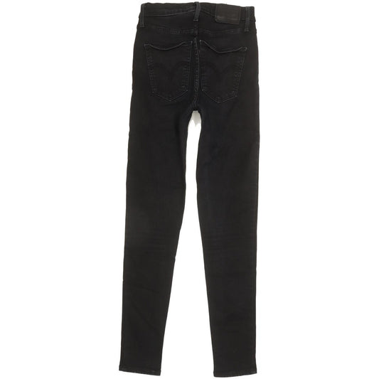 Levi's Mile Black Skinny Slim Stretch Jeans High Waisted W26 L28