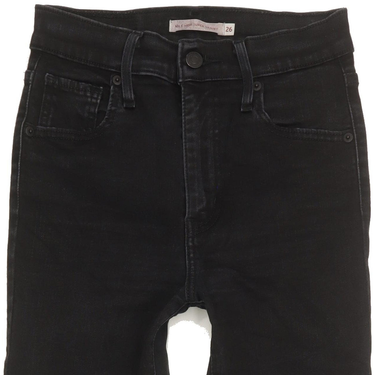 Levi's Mile Black Skinny Slim Stretch Jeans High Waisted W26 L28