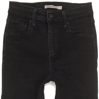 Levi's Mile Black Skinny Slim Stretch Jeans High Waisted W26 L28