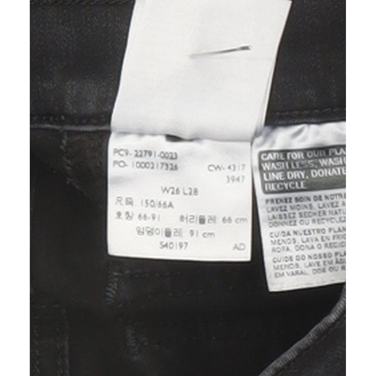 Levi's Mile Black Skinny Slim Stretch Jeans High Waisted W26 L28