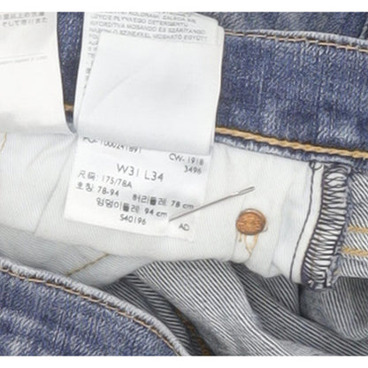 Levi's 512 Men Blue Tapered Slim Stretch Jeans W31 L33