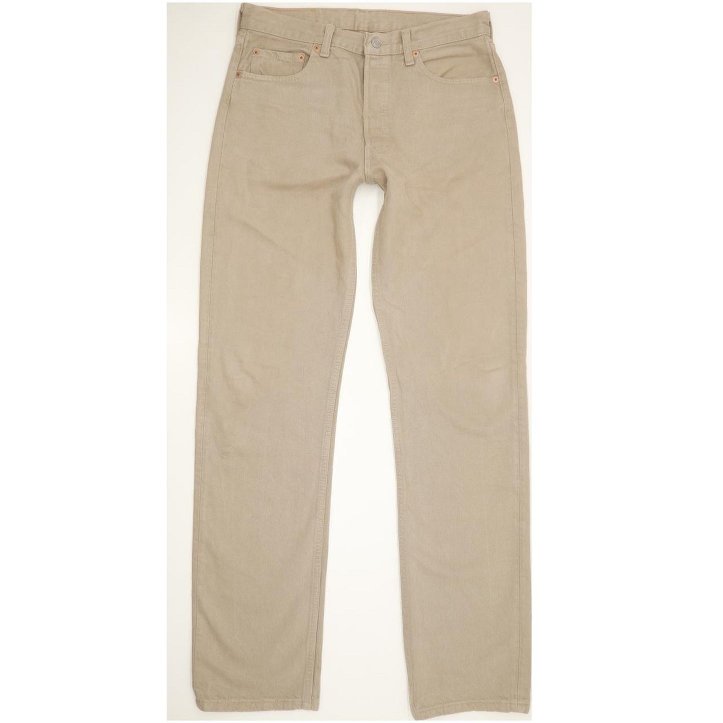 Levi's 501 Made in USA Men Beige Straight Regular Jeans W33 L34