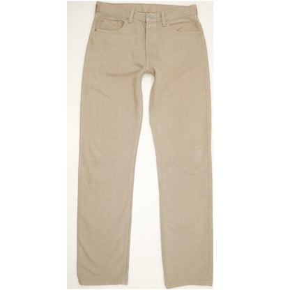 Levi's 501 Made in USA Men Beige Straight Regular Jeans W33 L34