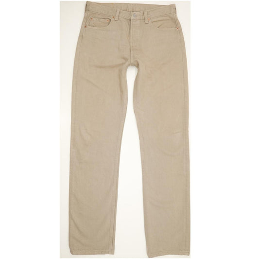 Levi's 501 Made in USA Men Beige Straight Regular Jeans W33 L34