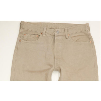 Levi's 501 Made in USA Men Beige Straight Regular Jeans W33 L34