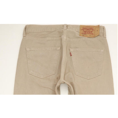Levi's 501 Made in USA Men Beige Straight Regular Jeans W33 L34