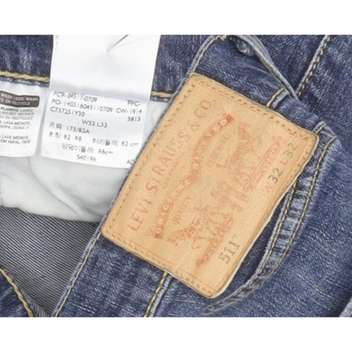 Levi's 511 Men Blue Straight Slim Stretch Jeans W32 L30