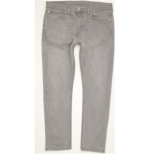 Levi's Men Grey Tapered Regular Stretch Jeans W34 L28