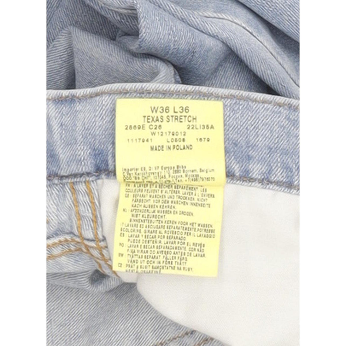 Wrangler Texas Men Blue Straight Regular Jeans W36 L32