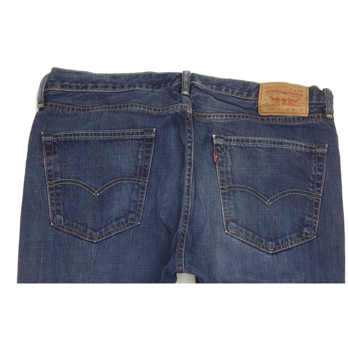 Levi's 505 Men Blue Straight Regular Jeans W38 L31
