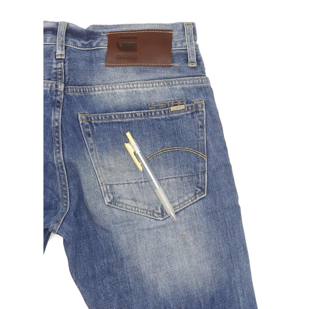 G-Star 3301 Men Blue Straight Regular Jeans W31 L32