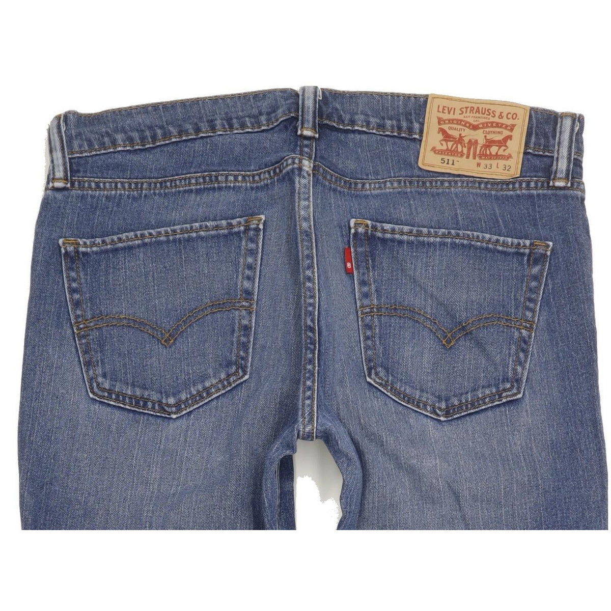 Levi's 511 Men Blue Straight Slim Stretch Jeans W33 L31