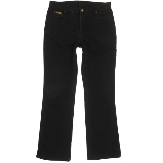 Wrangler Black Bootcut Regular Stretch Jeans High Waisted W33 L30