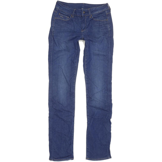 G-Star 3301 Contour Women Blue Straight Slim Stretch Jeans W26 L32