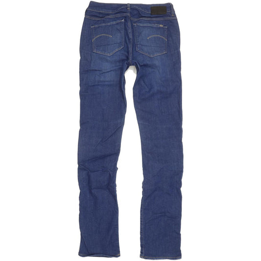G-Star 3301 Contour Women Blue Straight Slim Stretch Jeans W26 L32