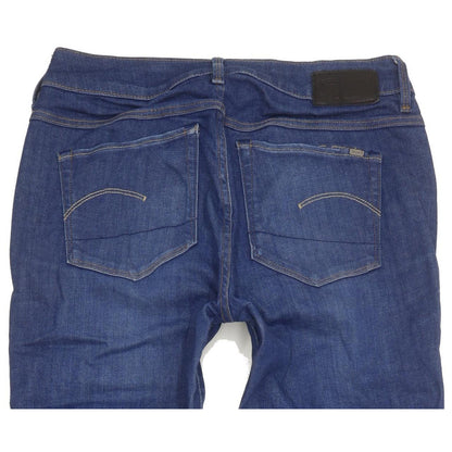 G-Star 3301 Contour Women Blue Straight Slim Stretch Jeans W26 L32
