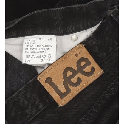 Lee Portland Men Black Straight Regular Jeans W36 L31