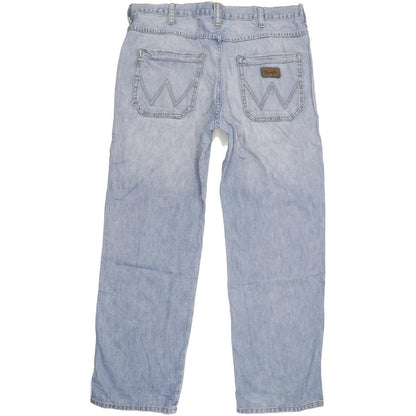 Wrangler Benton Men Blue Straight Regular Jeans W36 L30
