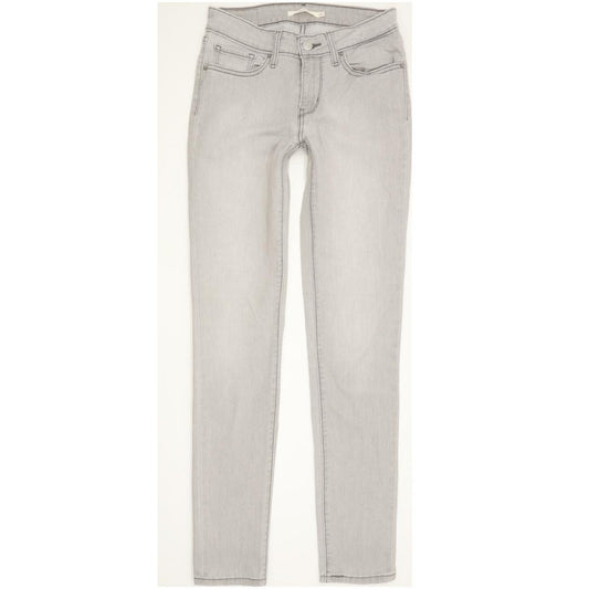 Levi's 711 Women Grey Skinny Slim Stretch Jeans W27 L29