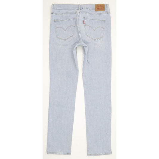 Levi's 312 Shaping Women Blue Straight Slim Stretch Jeans W28 L29