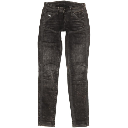 G-Star 5620 Mid Women Charcoal Skinny Slim Stretch Jeans W27 L32