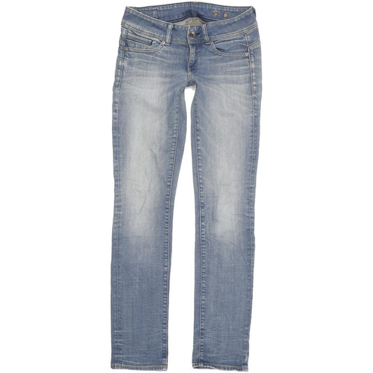G-Star Midge Saddle Women Blue Straight Slim Stretch Jeans W28 L34