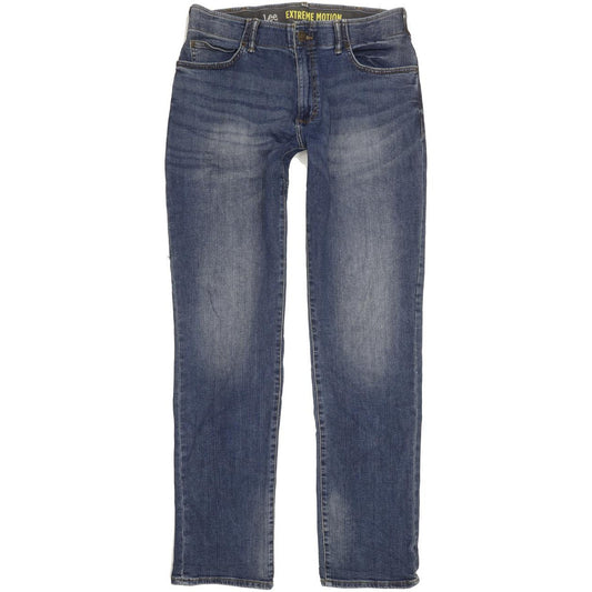 Lee Blue Straight Regular Stretch Jeans High Waisted W34 L34