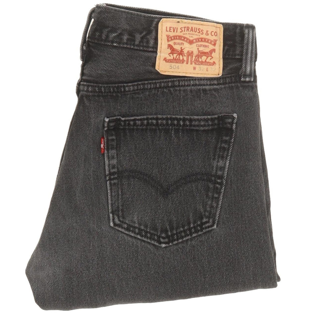 Levi's 504 Men Black Straight Regular Jeans W32 L29