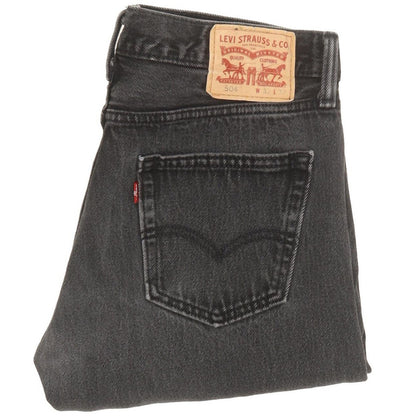 Levi's 504 Men Black Straight Regular Jeans W32 L29
