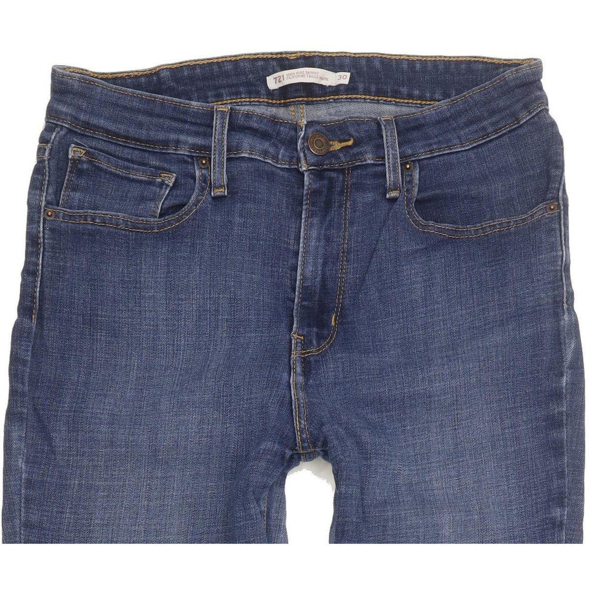 Levi's 721 Filiforme Women Blue Skinny Slim Stretch Jeans W30 L29