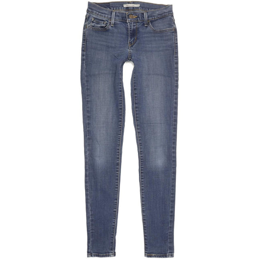 Levi's 710 Super Women Blue Skinny Slim Stretch Jeans W26 L30