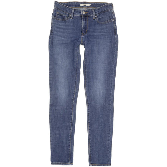 Levi's 711 Women Blue Skinny Slim Stretch Jeans W27 L30