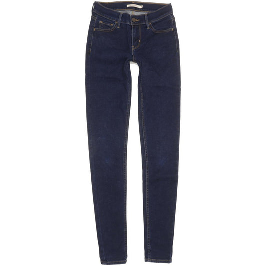 Levi's 710 Super Women Blue Skinny Slim Stretch Jeans W26 L32