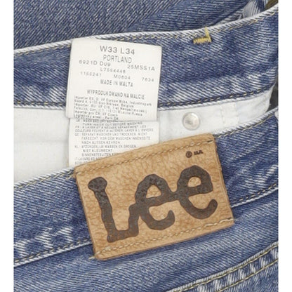 Lee Portland Men Blue Straight Regular Jeans W33 L34