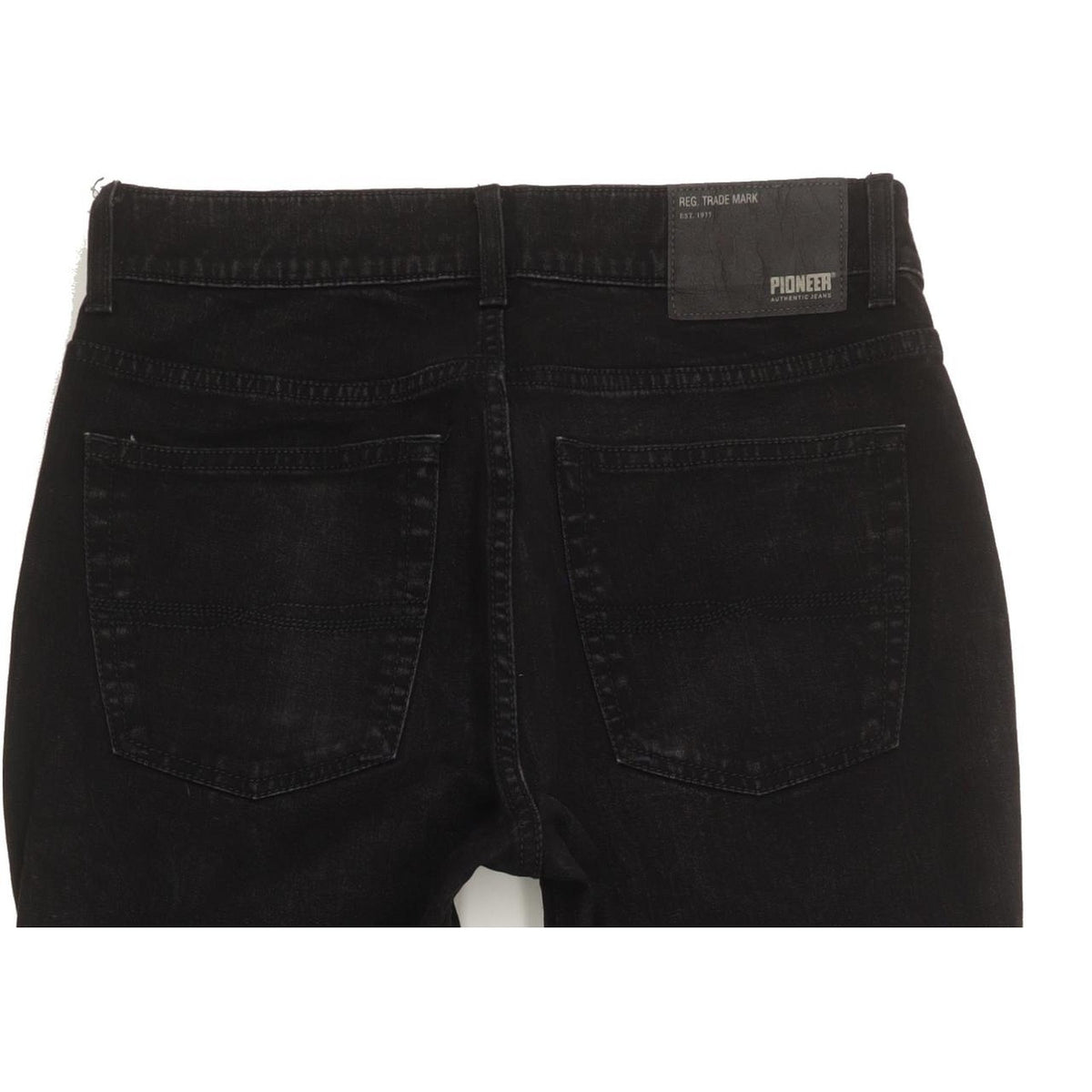 Pioneer Ron Men Black Straight Regular Stretch Jeans W32 L31