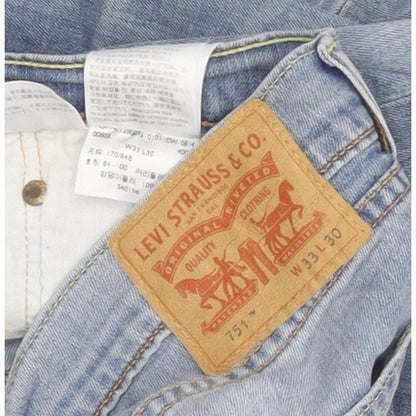 Levi's 751 Men Blue Straight Regular Stretch Jeans W33 L30