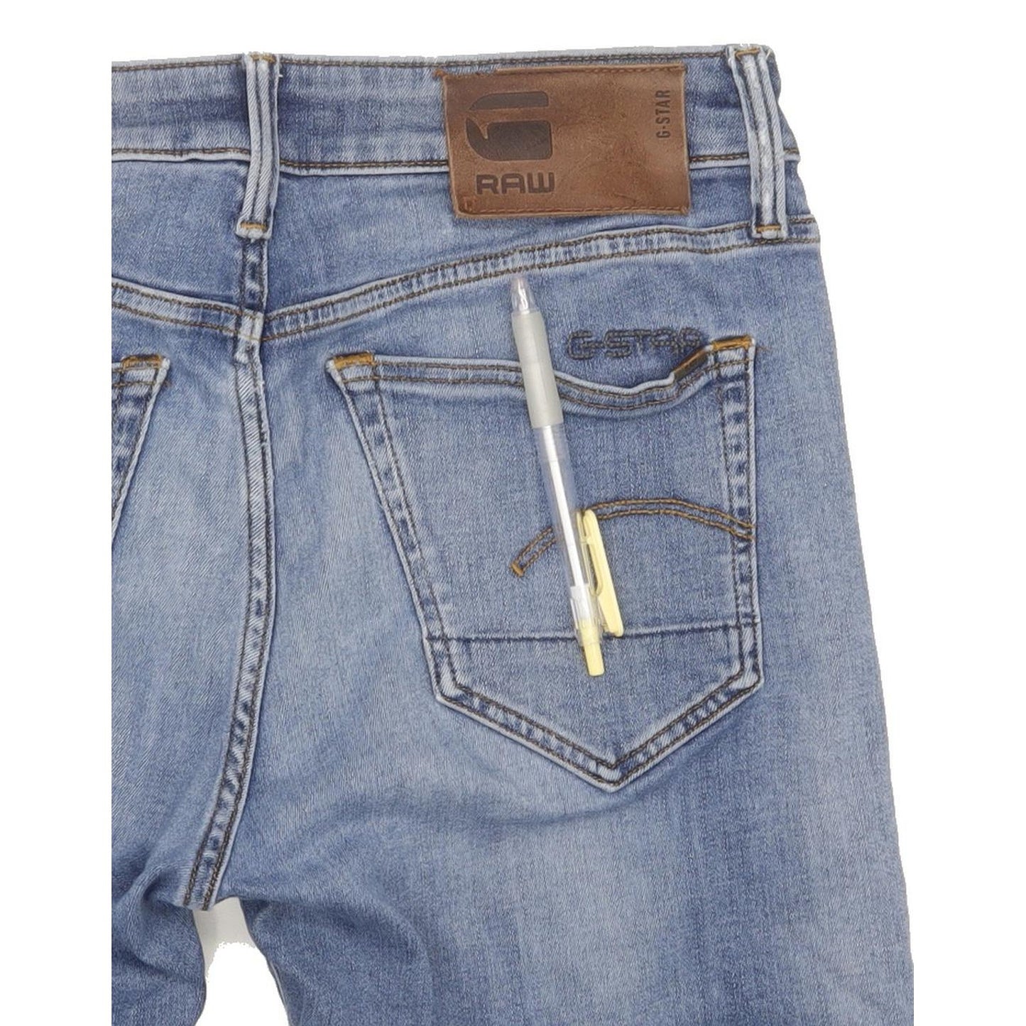 G-Star 3301 Men Blue Straight Slim Stretch Jeans W30 L31