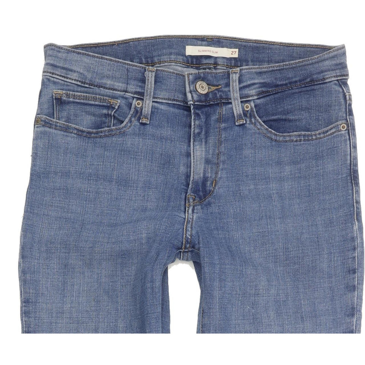 Levi's Slimming Women Blue Straight Slim Stretch Jeans W27 L34